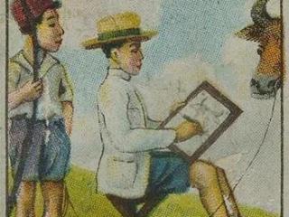 上世纪三十年代烟标画鉴赏 卫生防预已经出现在烟画上面！